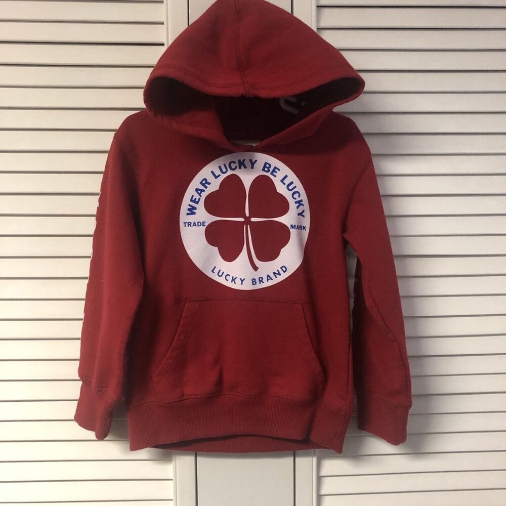 Lucky Size 4/5 Red Pullover Hoodie